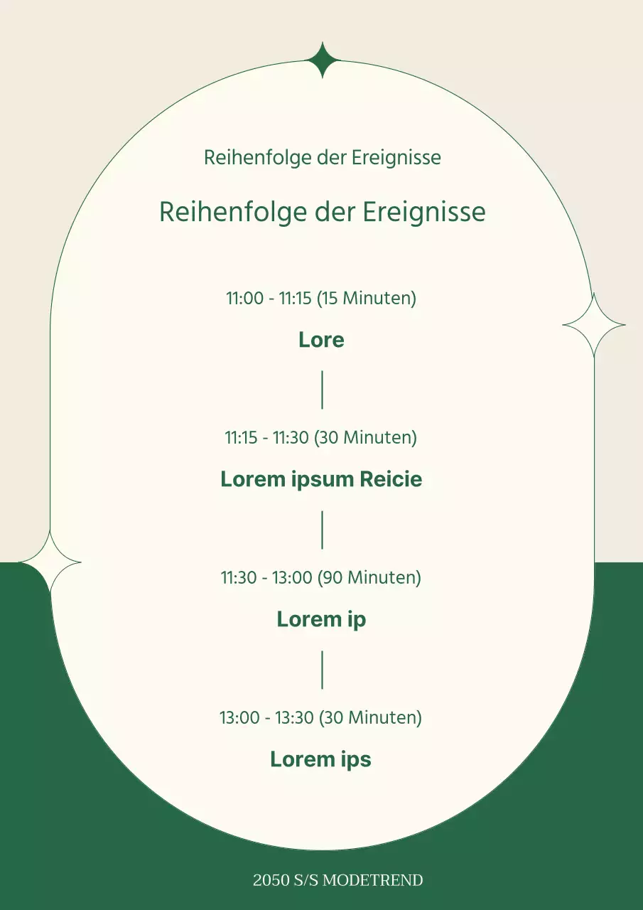 Ein sauberer Modeplatz in Grün und Beige