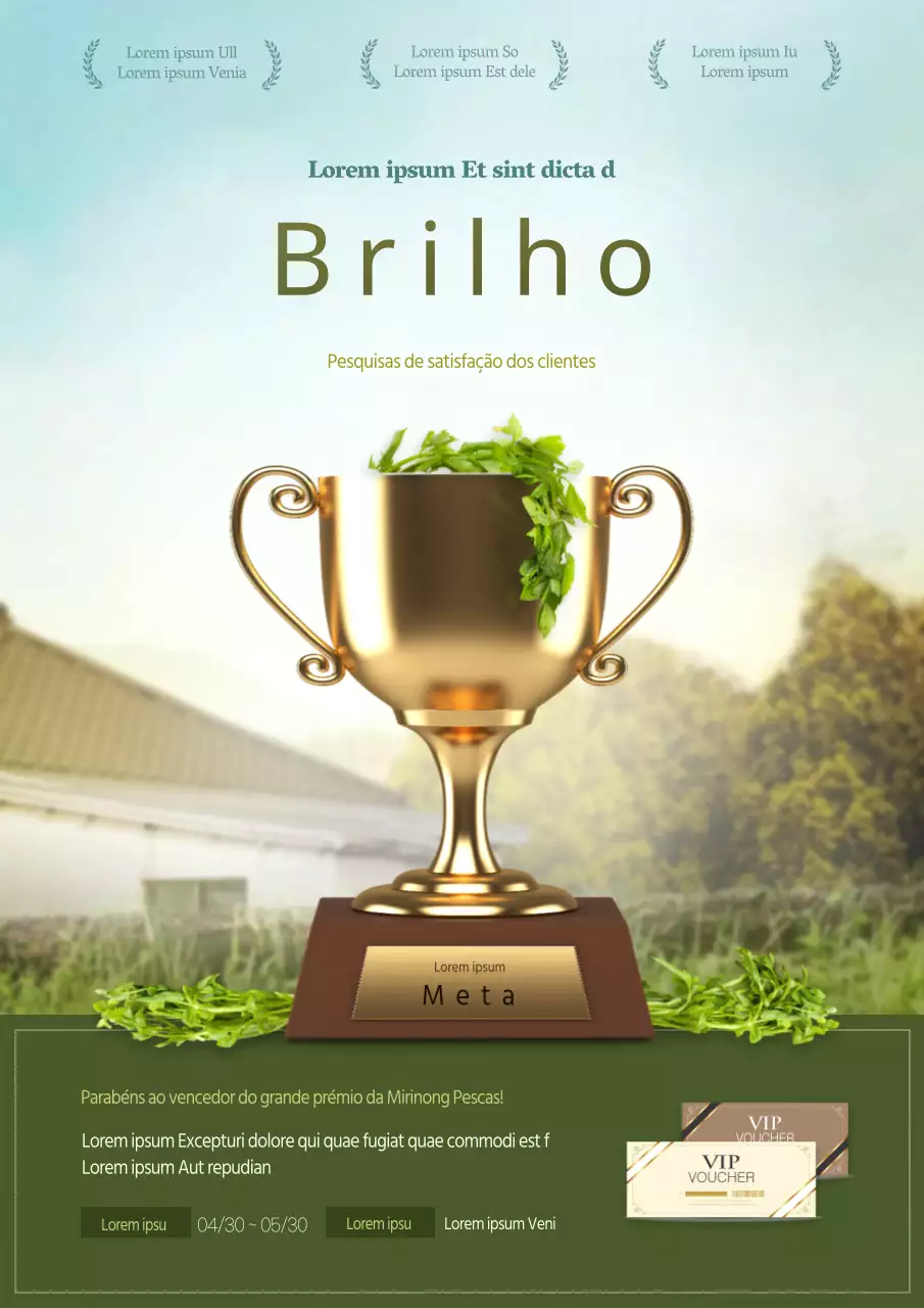 Evento vencedor do conceito de paródia de filme verde e castanho