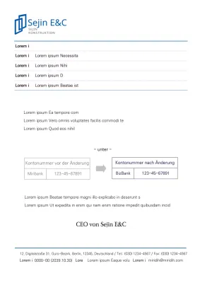 einfacher Firmenbrief Firmenbrief Geschäftskooperation Geschäftsdokument Vorlage
