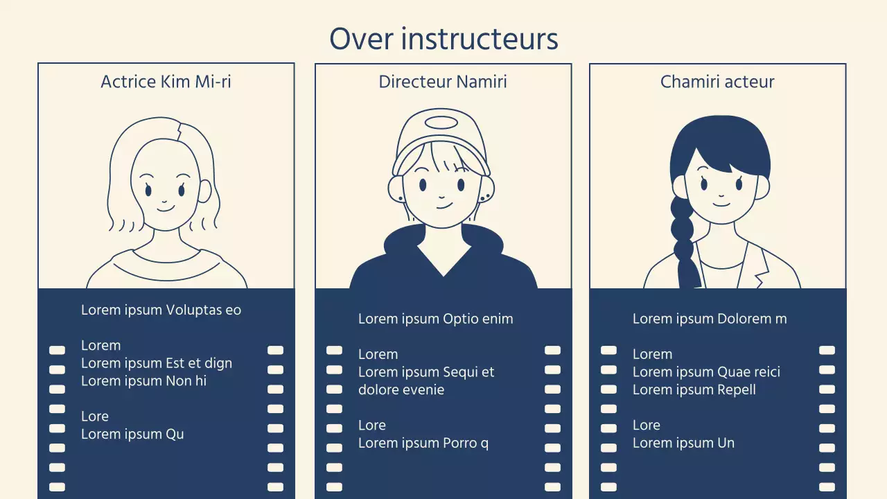 Cinemaconcept-workshop in marine- en roze tinten