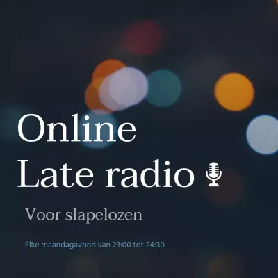 Donkere, marineblauwe emotie online late night radio