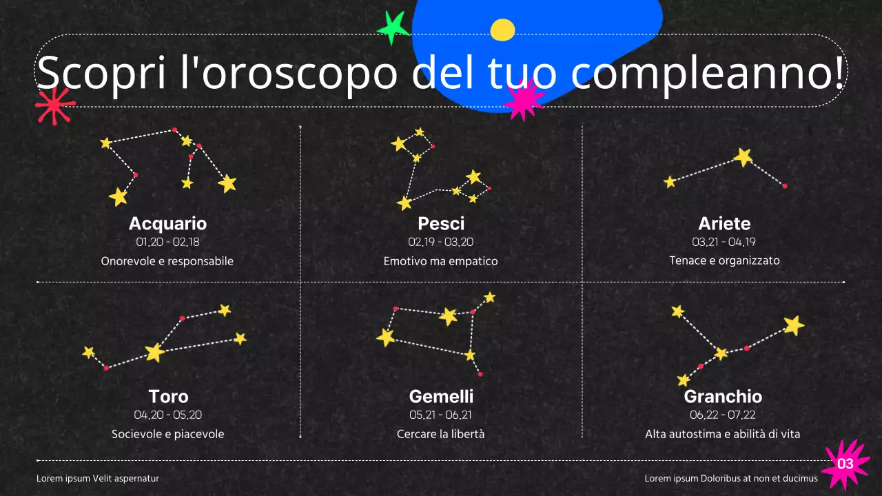 Osservatorio colorato Via Lattea Costellazioni su sfondo nero Risorse didattiche