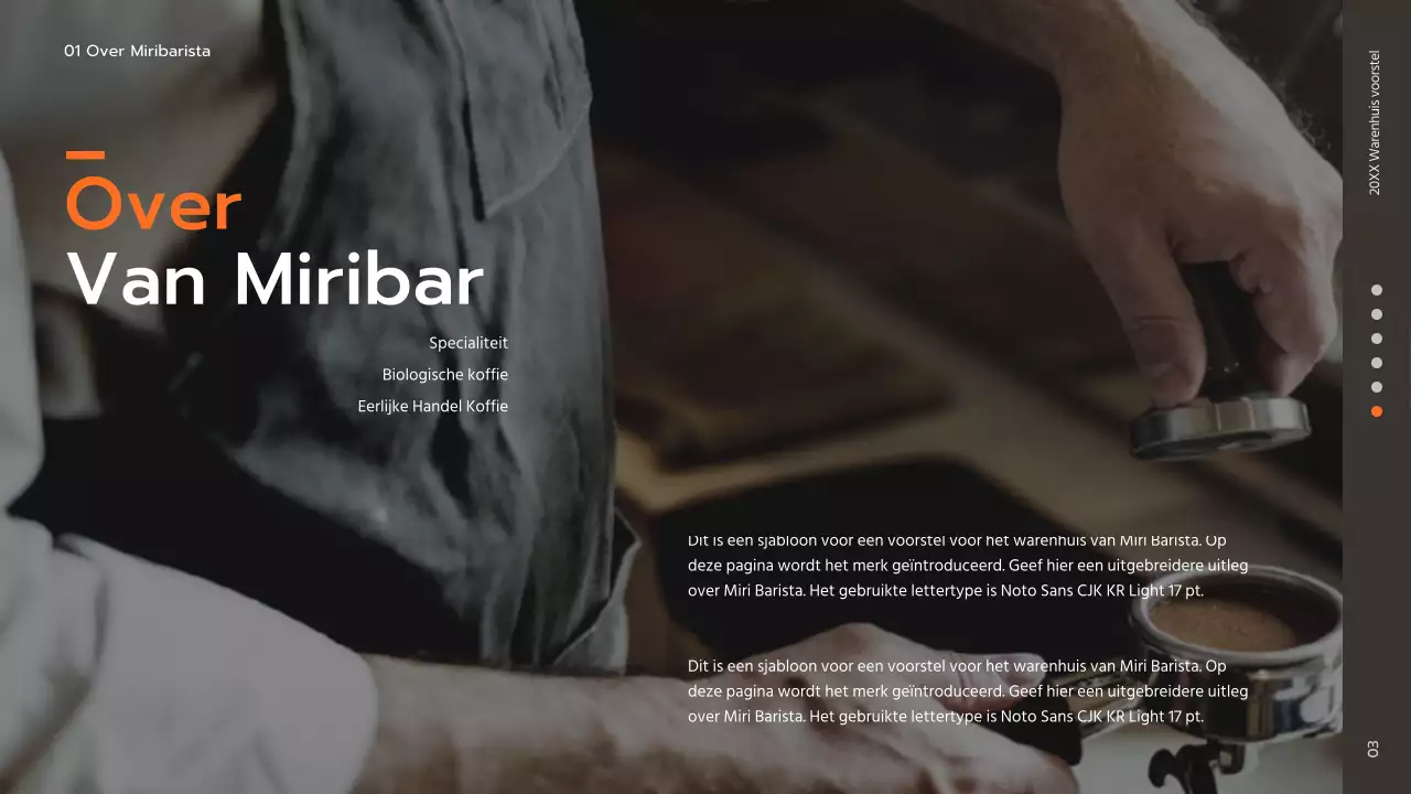 Bruin Eenvoudig Warenhuis Voorstel Presentatie voor een Café