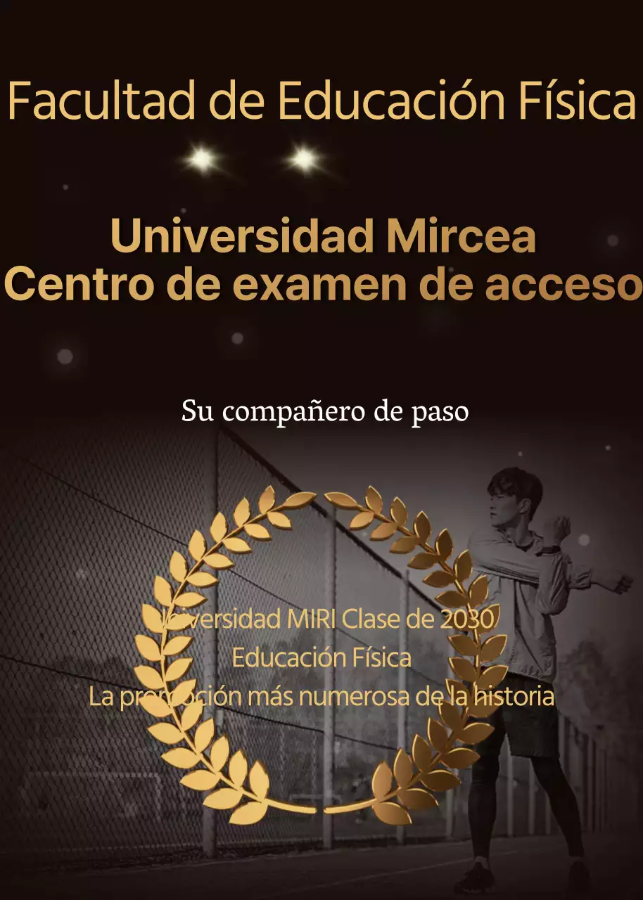 Anuncio de los aprobados del instituto de pruebas de acceso en sencillos tonos marrones y dorados