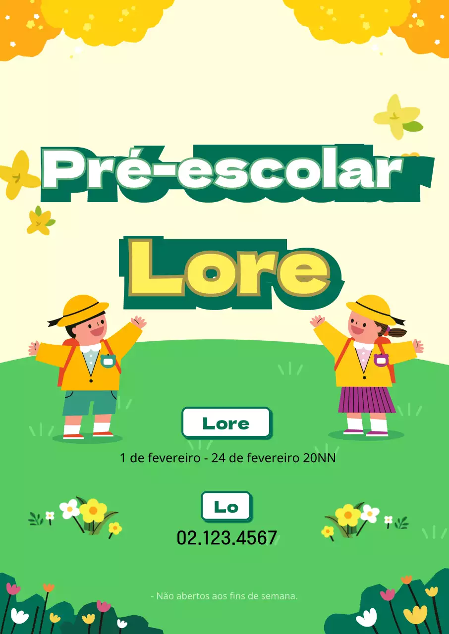 primavera ilustração recrutamento pré-escolar design