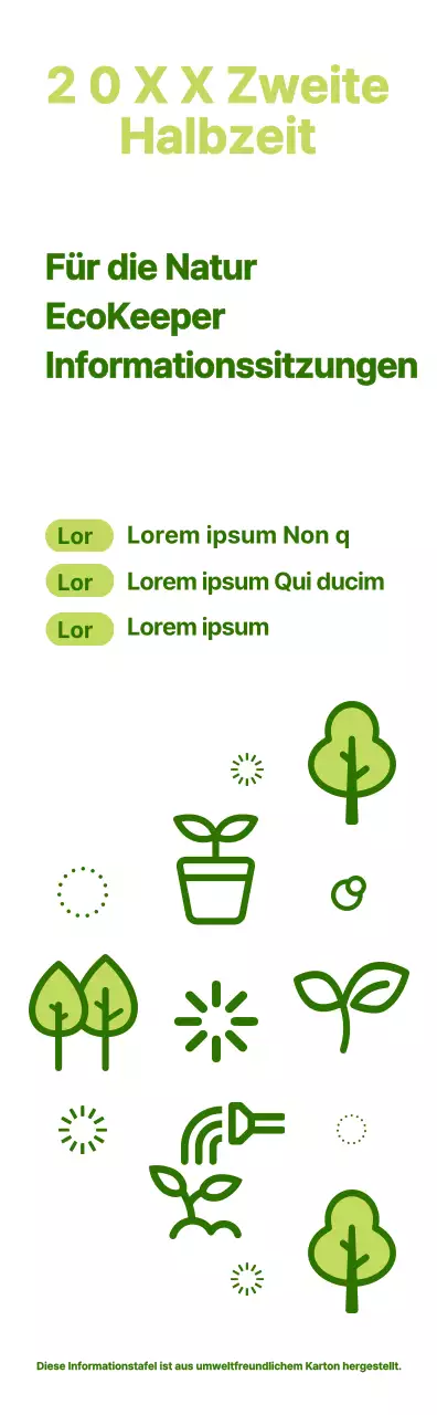 Einfaches Natursymbol in Grün und Chartreuse Über das Öko-Sustainability-Briefing