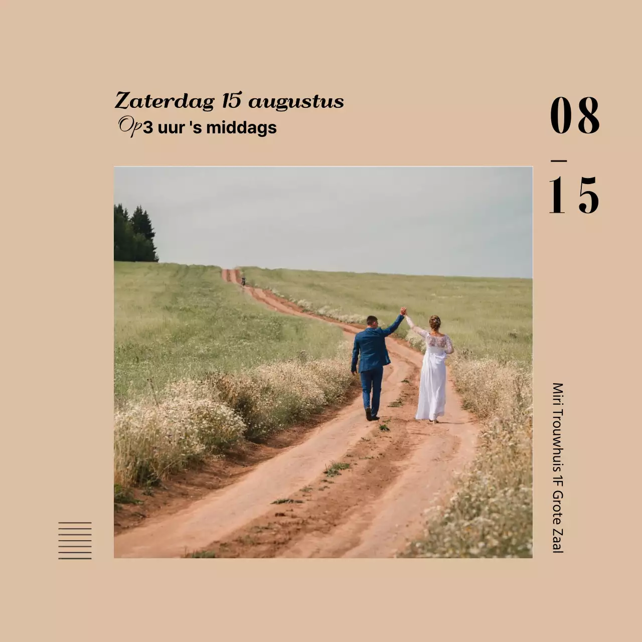 Oranje huwelijksuitnodiging, uitnodiging in CardNews formaat