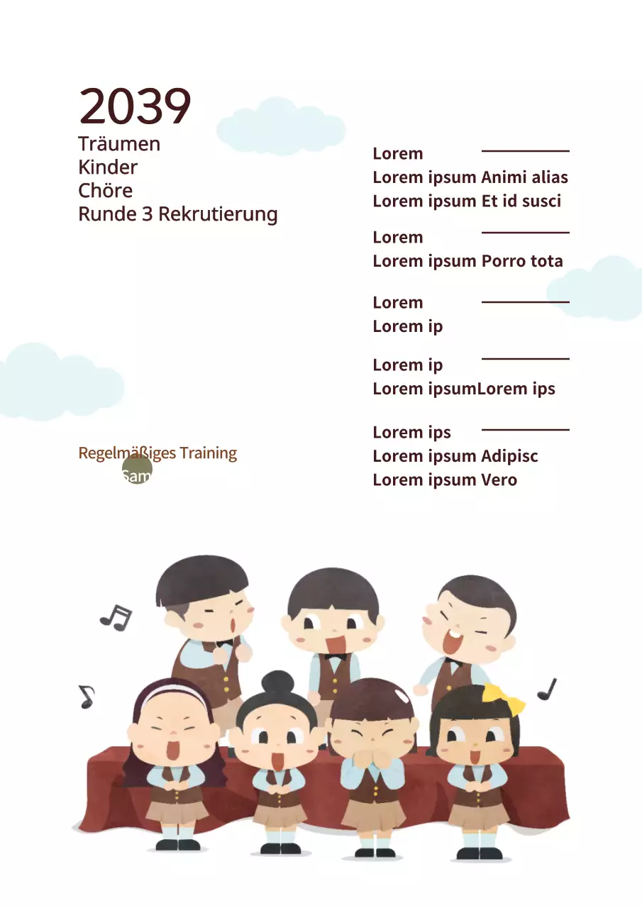 Träumender Kinderchor