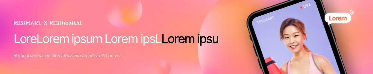 Concept d'achat en ligne en direct dans un dégradé de rouge