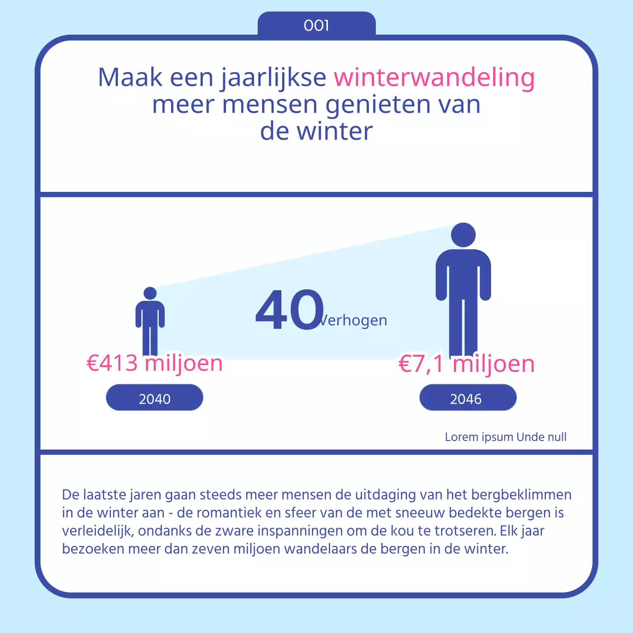 Pre-winter wandelgids met blauw wintericoon