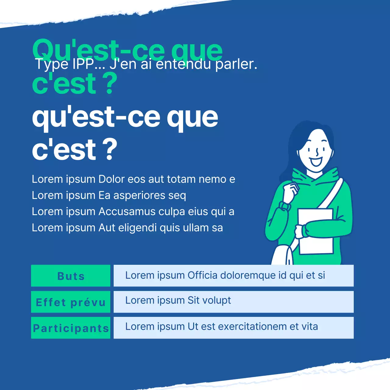 Le parcours universitaire bleu et menthe