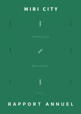 Page de couverture du rapport vert et blanc sur le secteur public