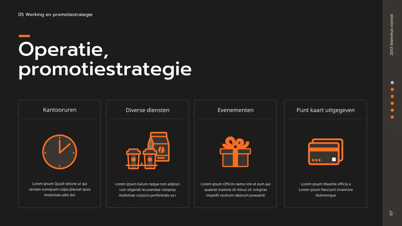 Bruin Eenvoudig Warenhuis Voorstel Presentatie voor een Café