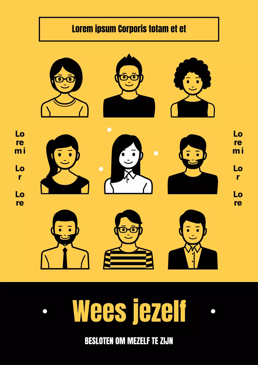 Een eenvoudige geel met zwarte zelfontdekkingshoes