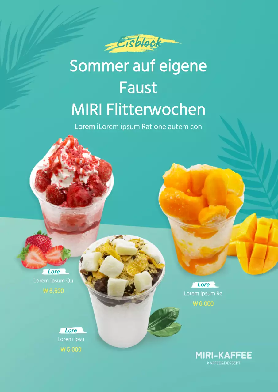 Sommer-Rasiereis-Poster in Minze