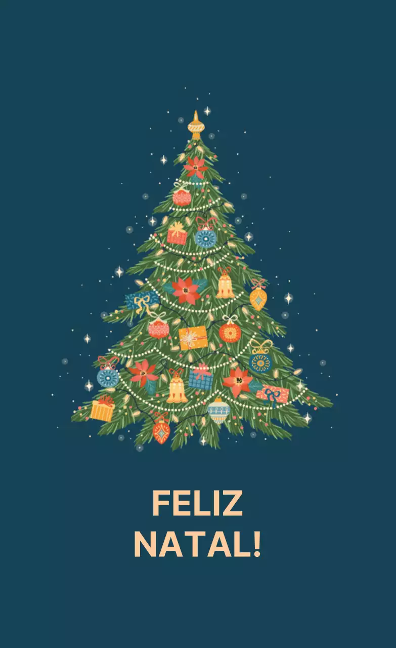 Rótulo de Natal do Aniversário Ilustrado Azul