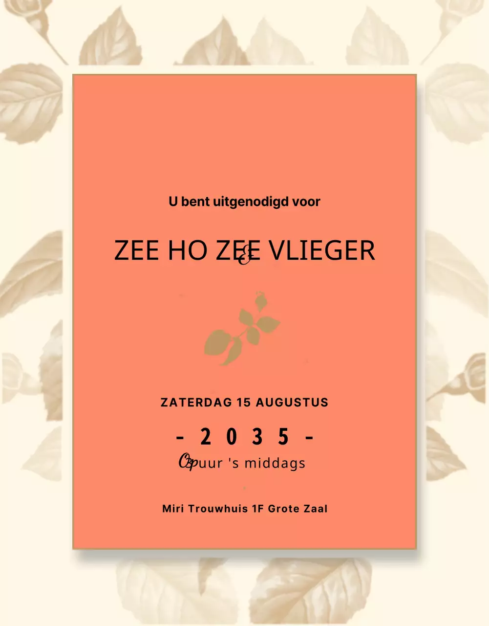 Details huwelijksuitnodiging