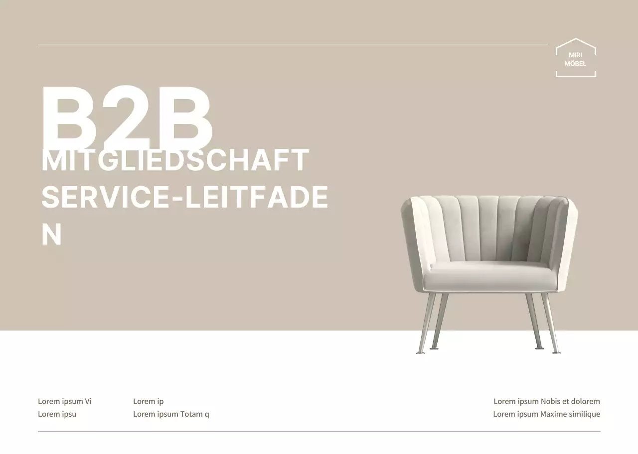 Einfaches B2B-Geschäft in Beige