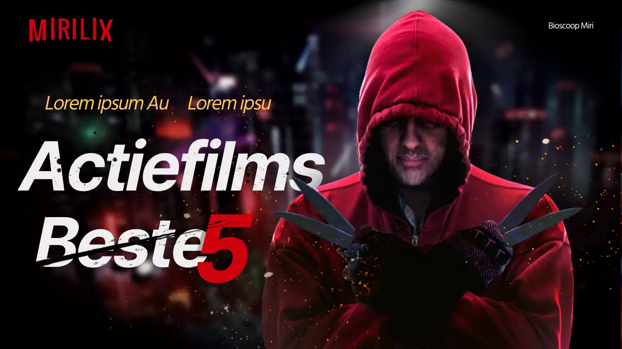 filmrecensie concept in zwart en rood