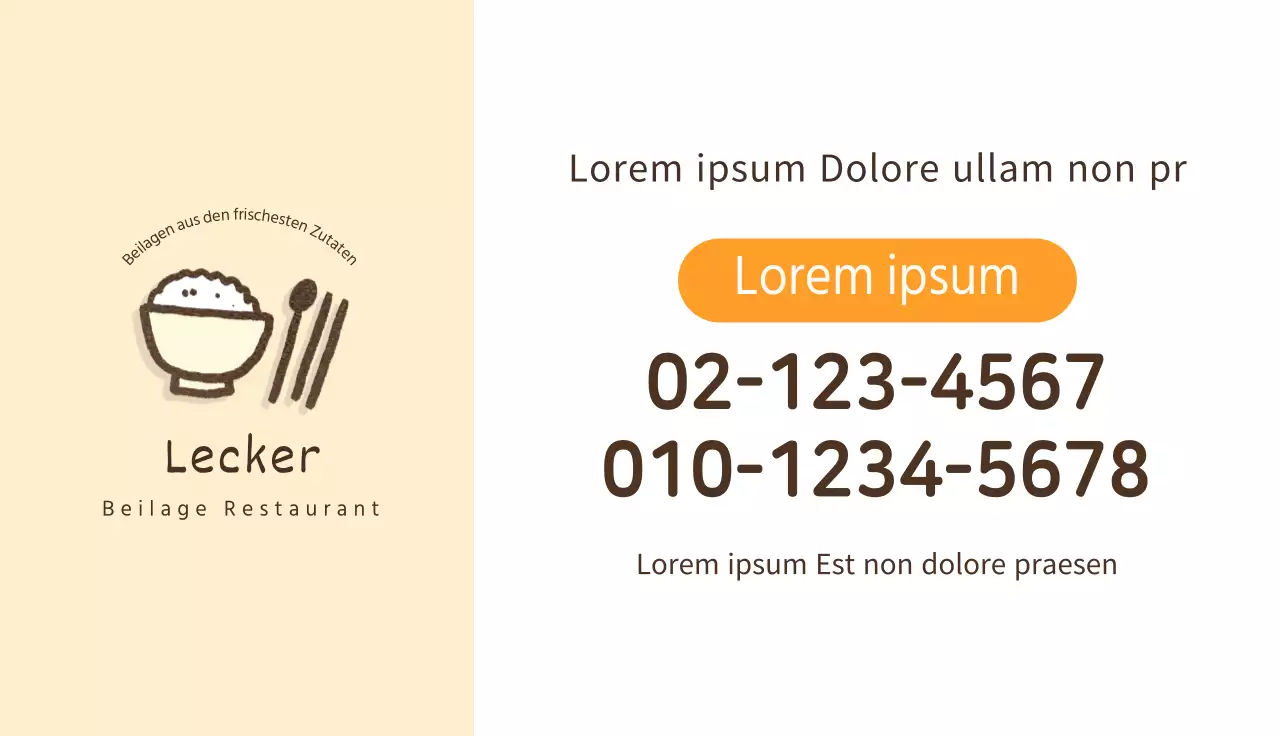 Niedliche Feinkost-Visitenkarten