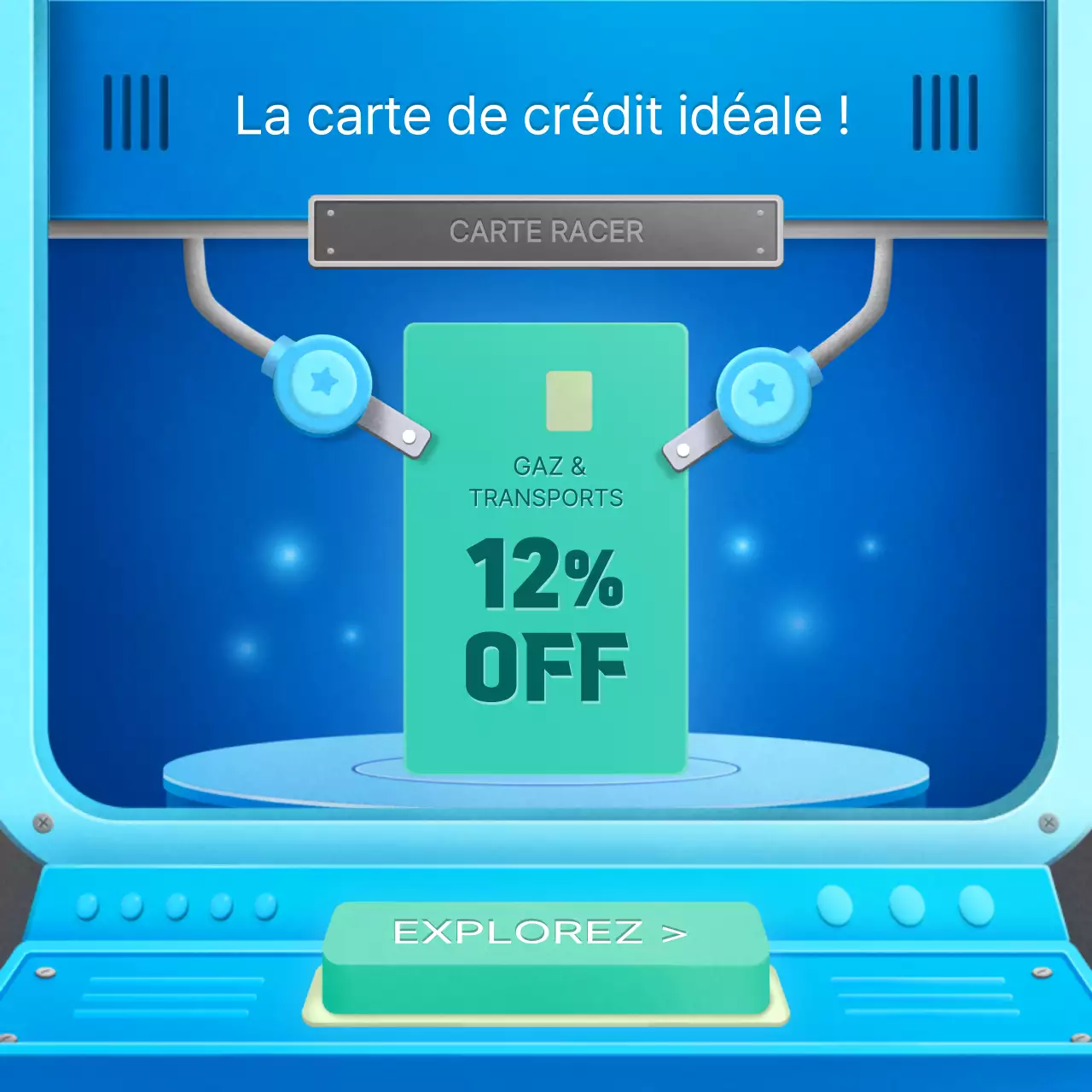 Test de carte de crédit : concept de laboratoire bleu mignon