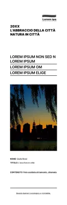 Stile di impaginazione del testo nero e semplice Guida informativa della mostra fotografica