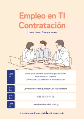 Reclutamiento de empresas para que participen en la creación de empleo beige y simple