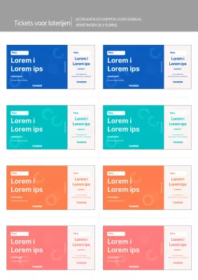 Blauw, mint, oranje en koraal sweepstakes documentatie