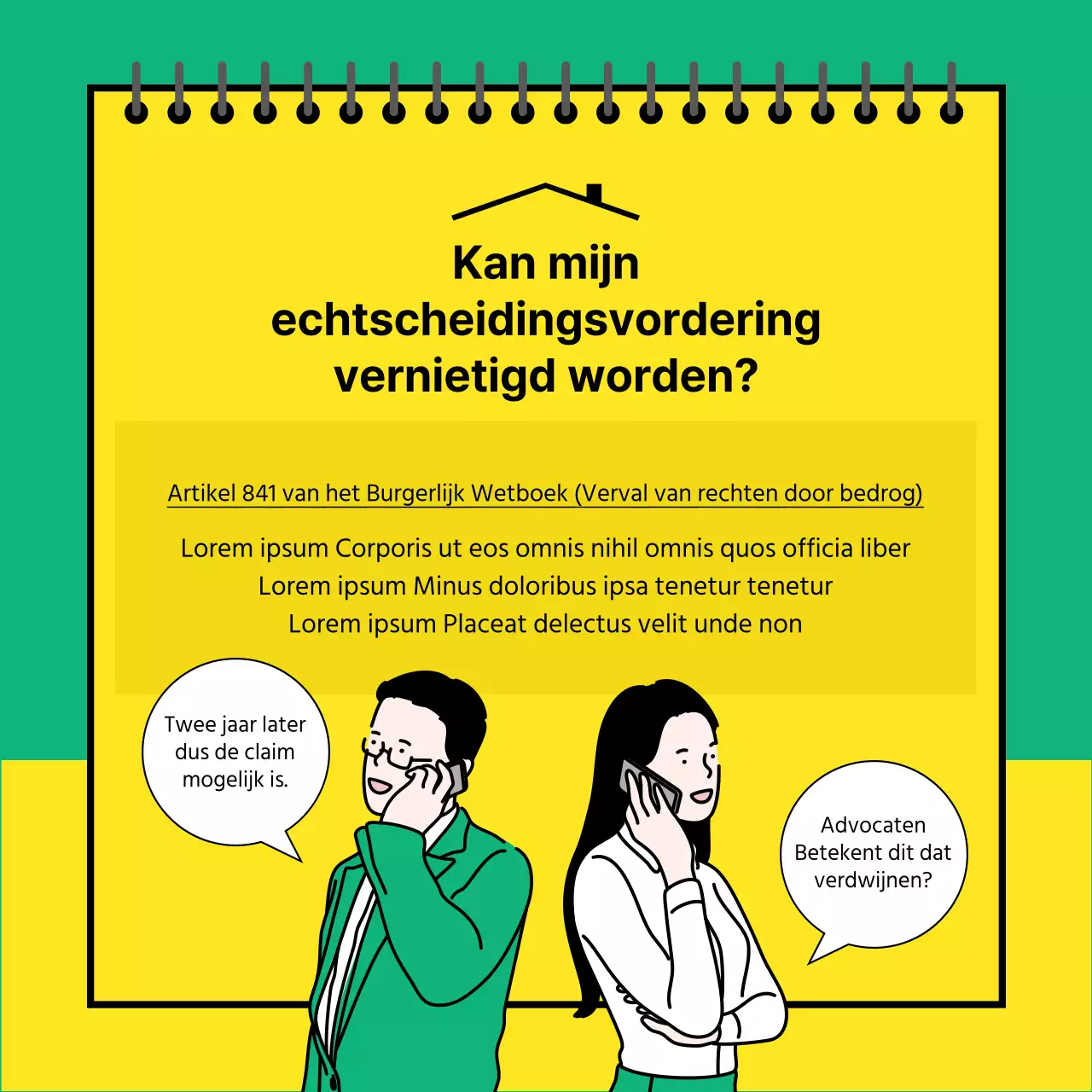 Gele en groene kaart met juridisch adviesNieuws