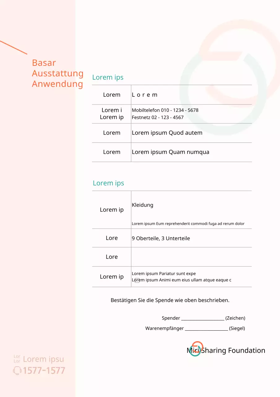 Orange Grün Anwendung