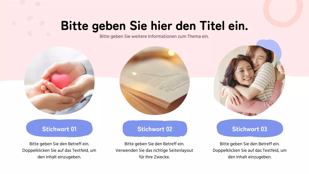 Präsentationen mit pastellfarbener, flauschiger Anmutung