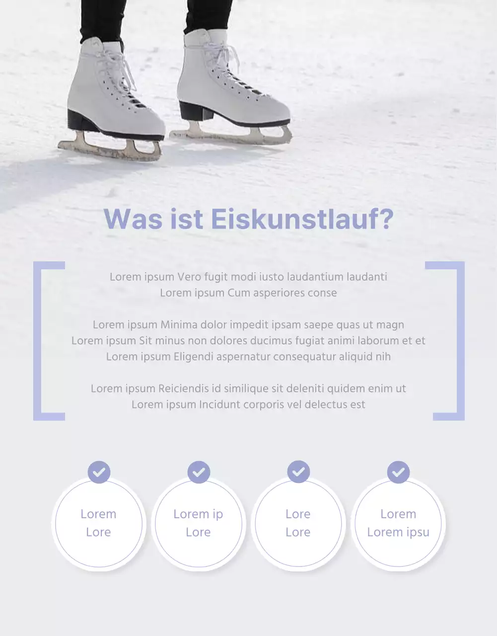 Winterinspirierte Eislaufstunde in Weiß mit lila Akzenten Details