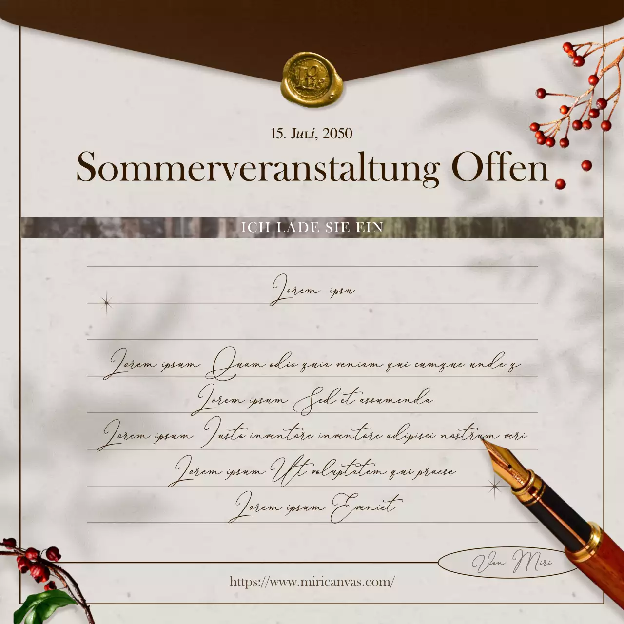 Brown Coloured Letters Konzept Spiel Veranstaltung Ankündigung