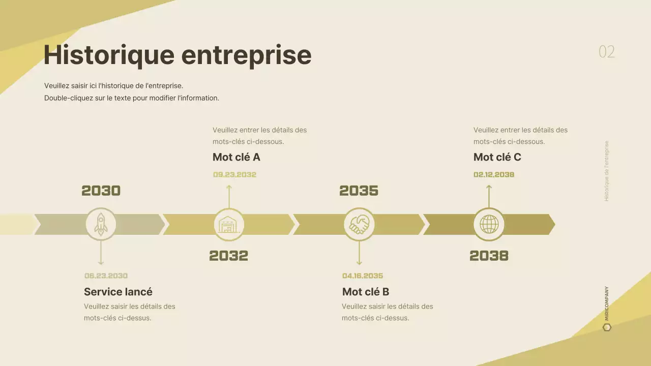 Un plan d'affaires d'entreprise de logistique propre et jaune