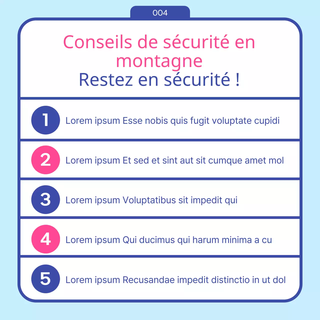 Guide des randonnées pré-hivernales avec l'icône bleue de l'hiver