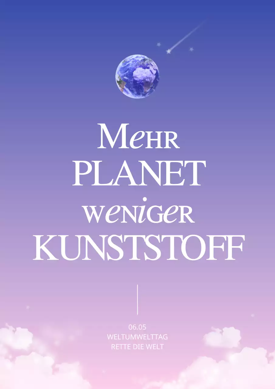 Lila Farbverlauf Umwelttag