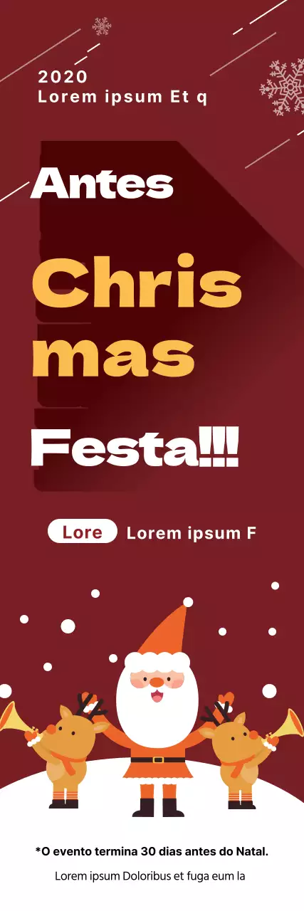 Ilustração vermelha Evento de Natal giro