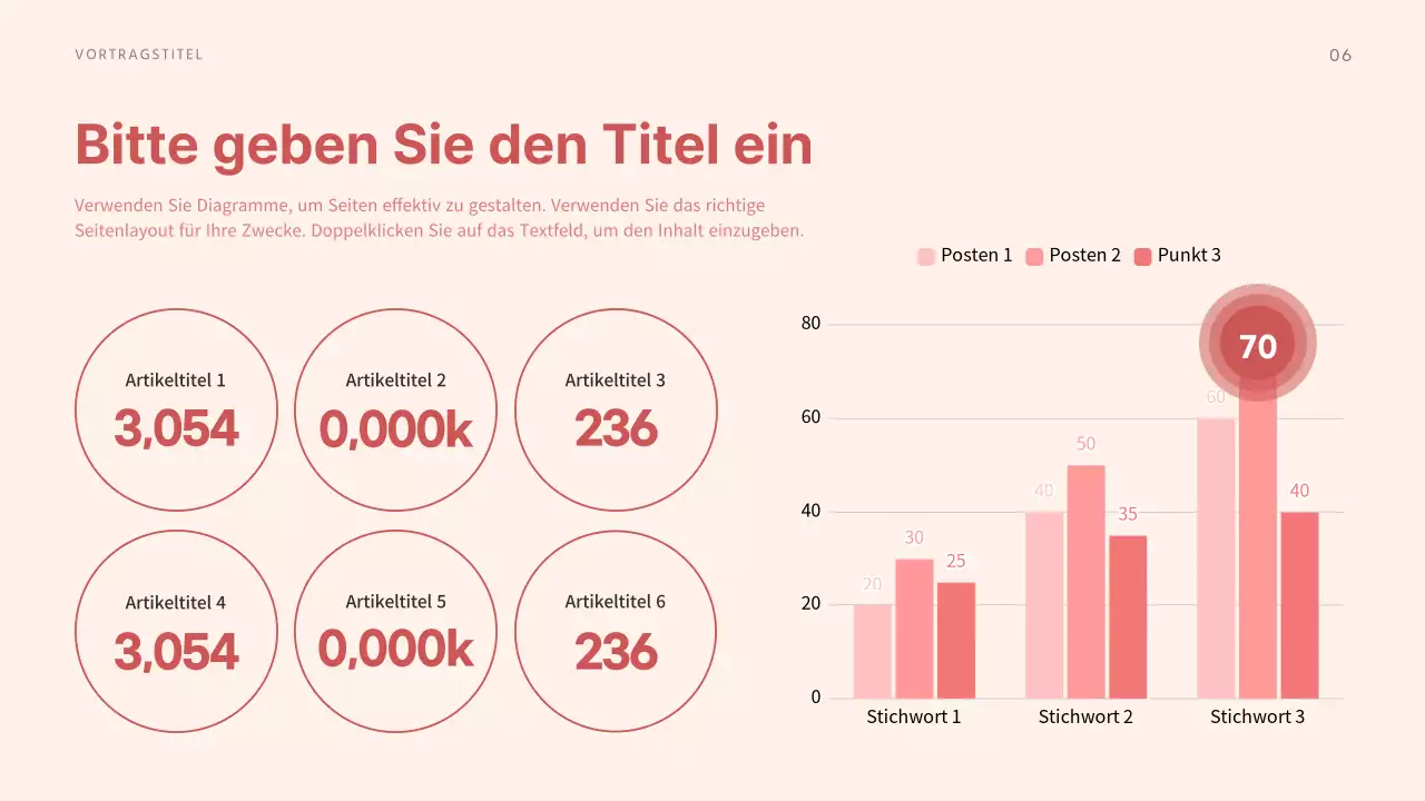 Präsentation verschiedener Layouts in beruhigenden Rottönen