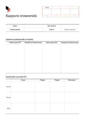 Des rapports trimestriels épurés en blanc et beige