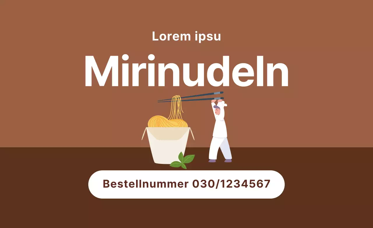 Brown Illustration sauber Restaurant Nudel Förderung