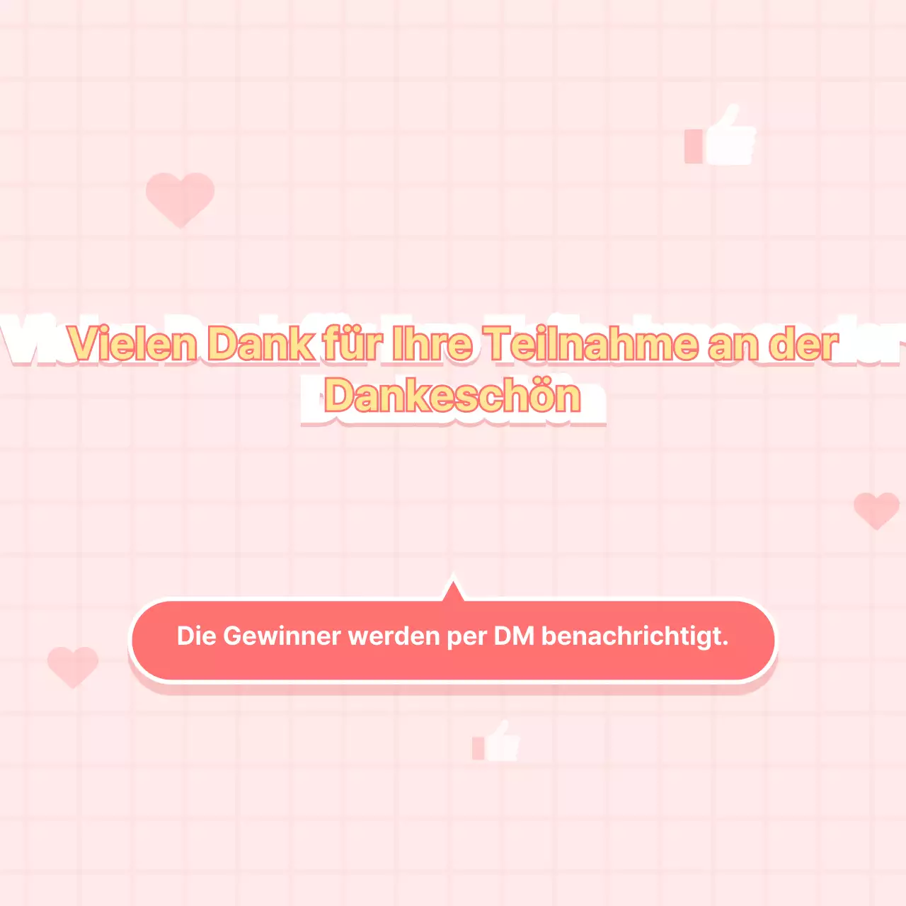 Bekanntgabe der Gewinner von Social-Media-Events in Rosa