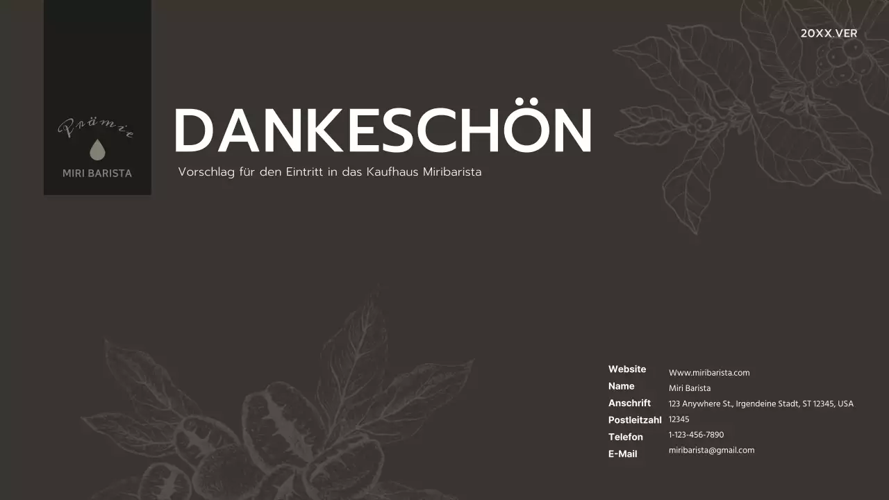 Brown Simple Department Store Vorschlag Präsentation für ein Café