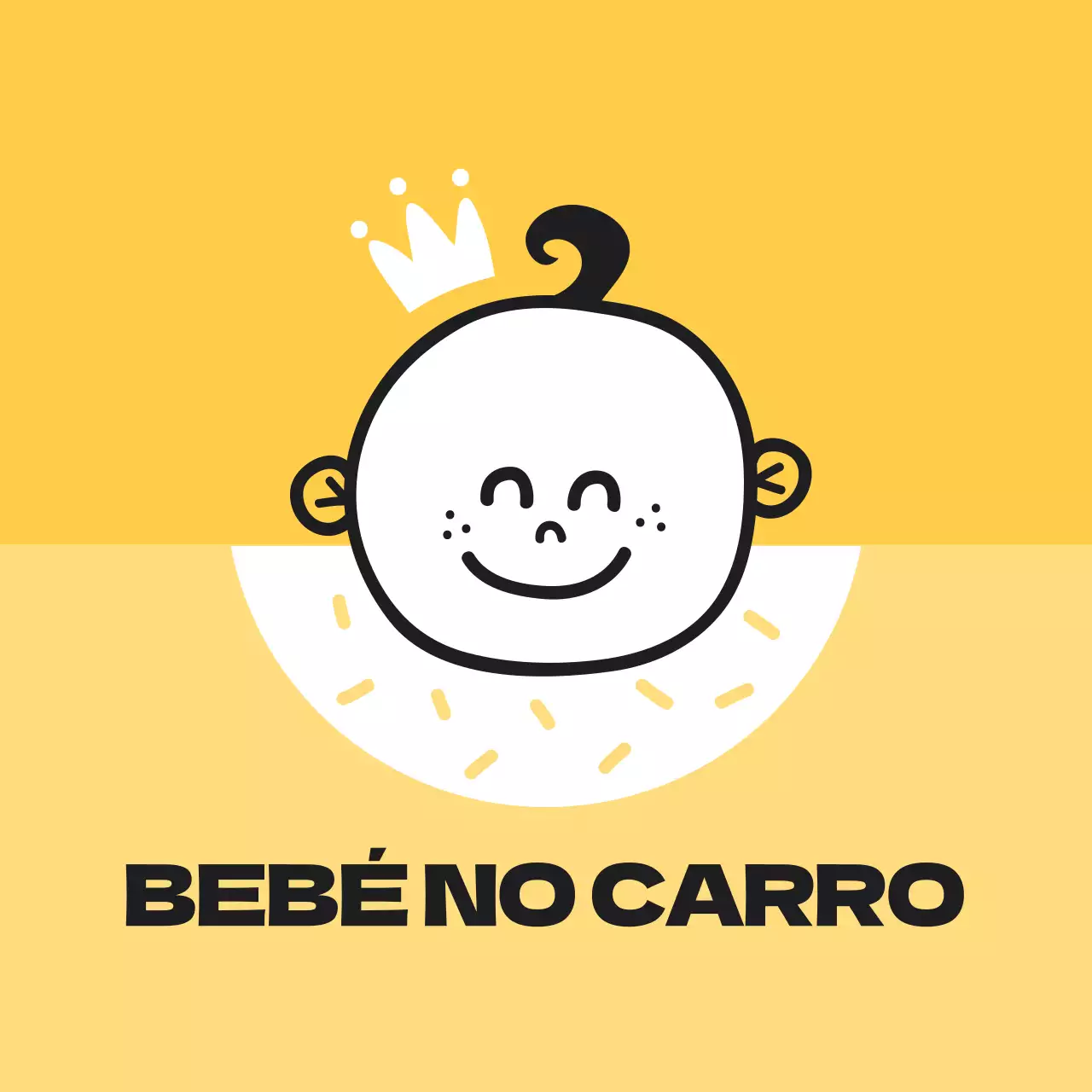 Ilustração a amarelo de uma criança a andar a cavalo