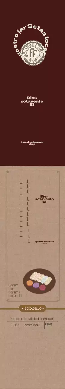 Fajín de regalo de café sencillo con logotipo en marrón