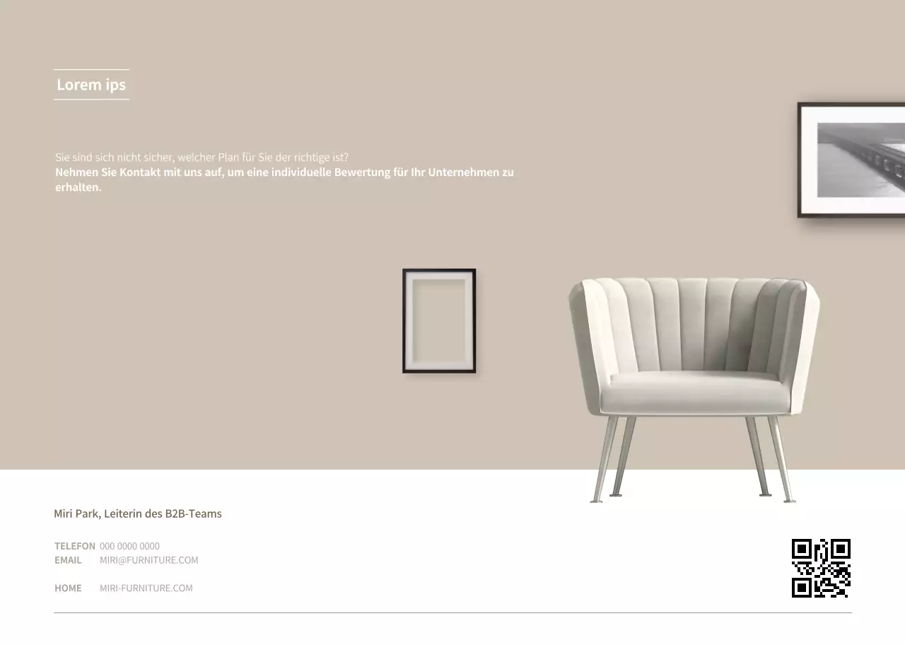 Einfaches B2B-Geschäft in Beige