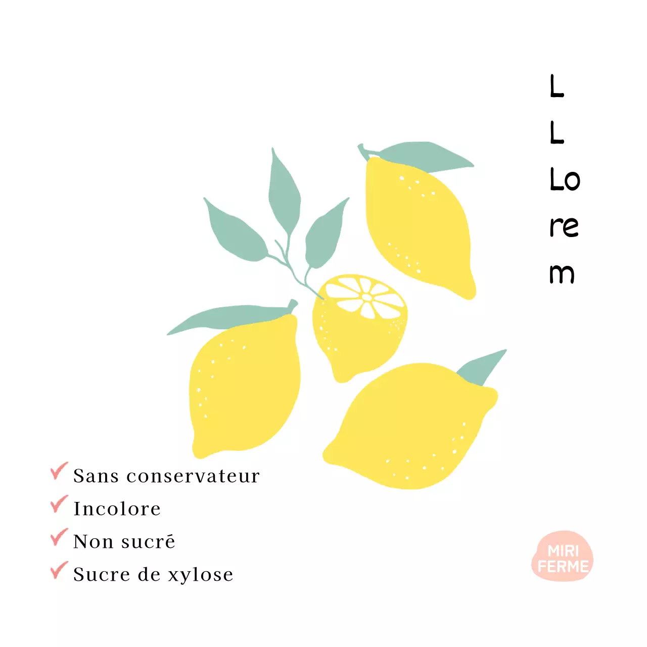Carte postale illustrée de la limonade