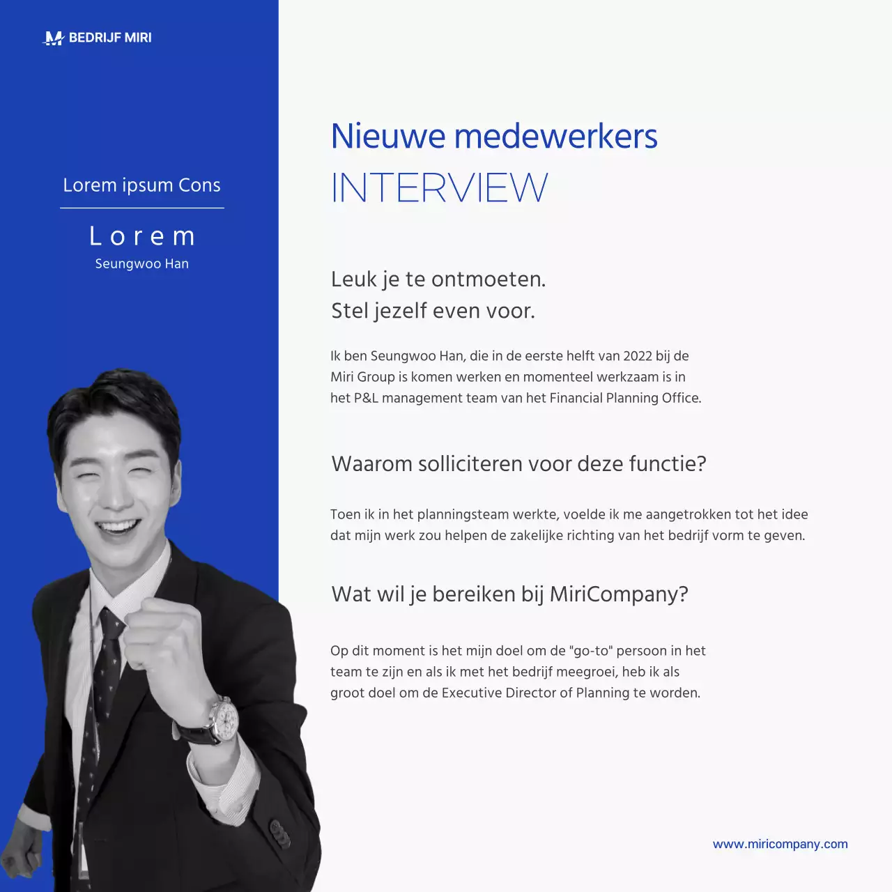 Blauwe visitekaartjes nieuws