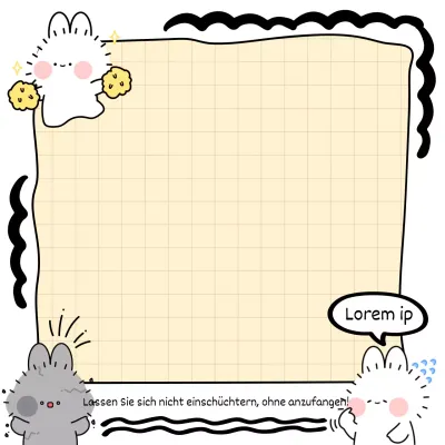 Notizblock für scheue Hasen in Weiß und Gelb