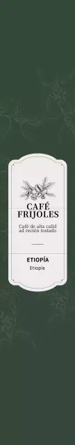 Ilustración verde envase vintage de granos de café