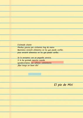 Póster con diseño de bloc de notas sencillas en amarillo